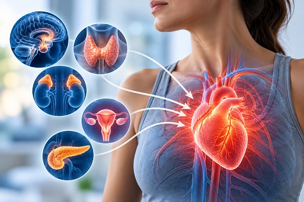 Como problemas hormonais afetam o coração